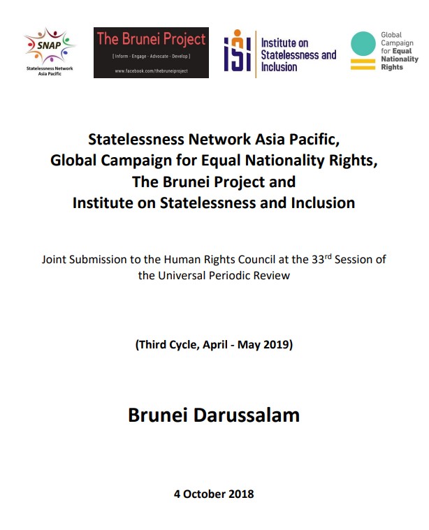 GCENR UPR Submission Brunei Darussalam