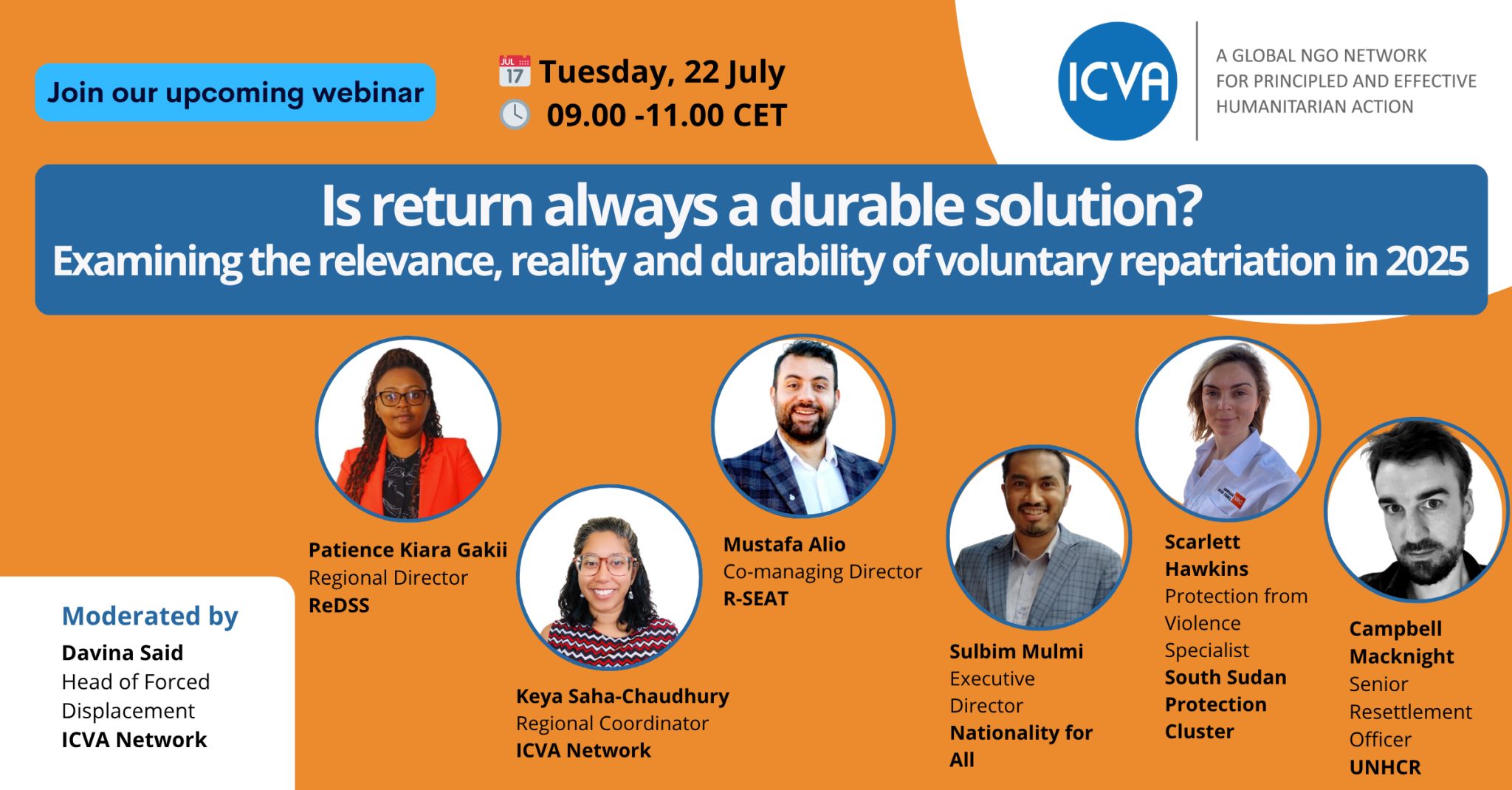 Speaking at the ICVA Webinar