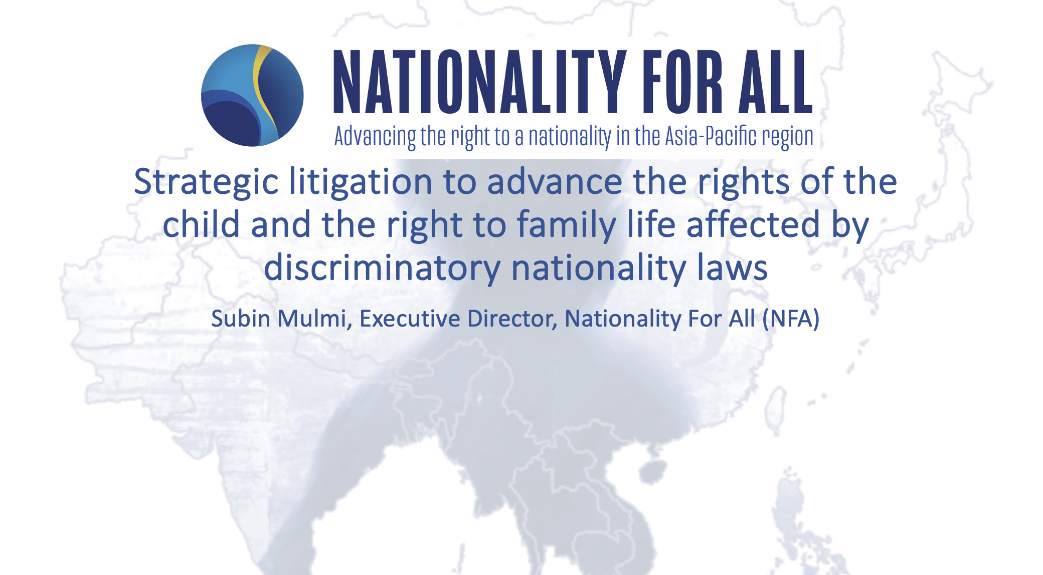 Strategic Litigation for the Rights of the Child and Family Life: NFA at the Strategic Litigation Network Webinar